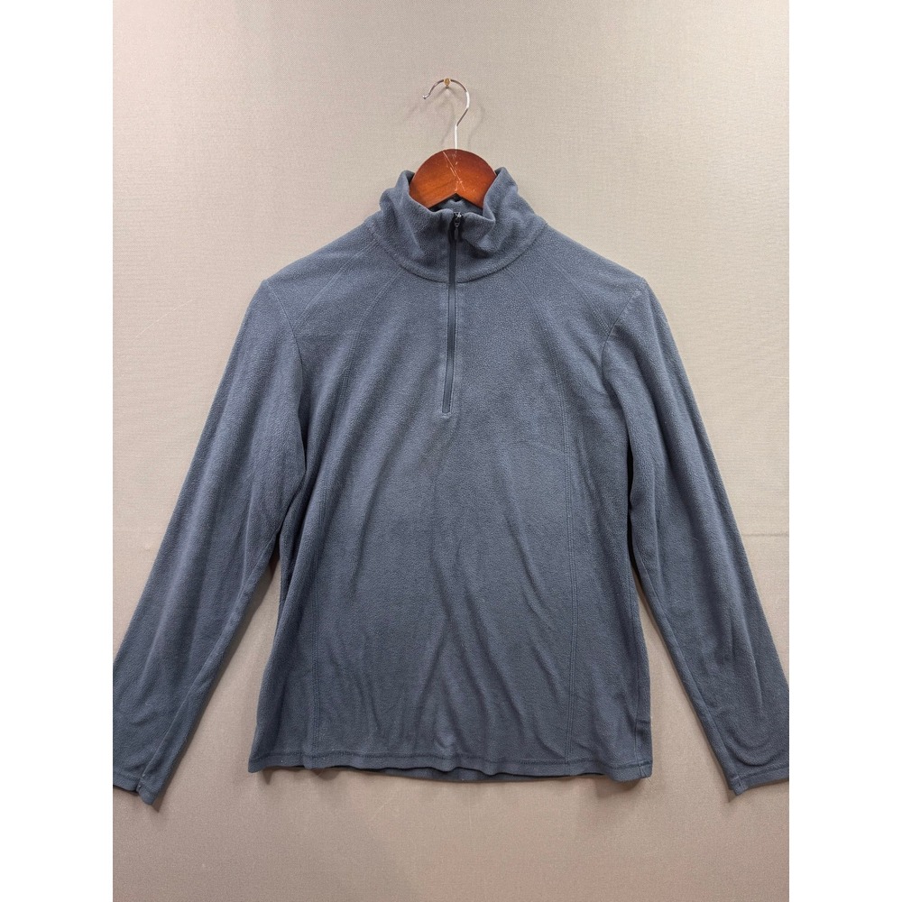 Columbia Mens Gray Quarter Zip Fleece Pullover Mock Neck Sweater Size M